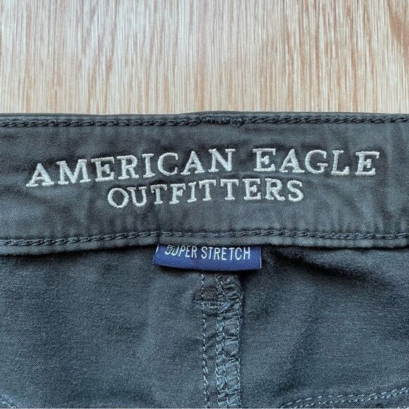 American Eagle Dark Grey/Green Jeggings - Size: 6 Regular - Picture 3 of 9